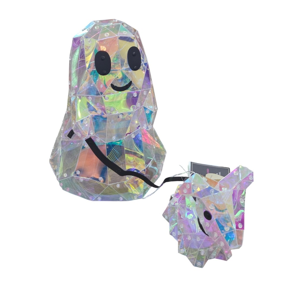 Christian Siriano Iridescent Prismatic Prism Ghost Walking‎ Dog Halloween Decor